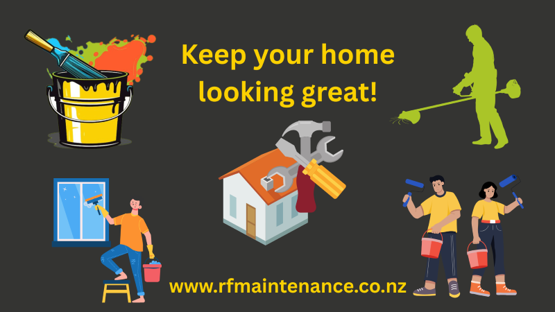 Keep you home looking great, surrounded by workers on a house